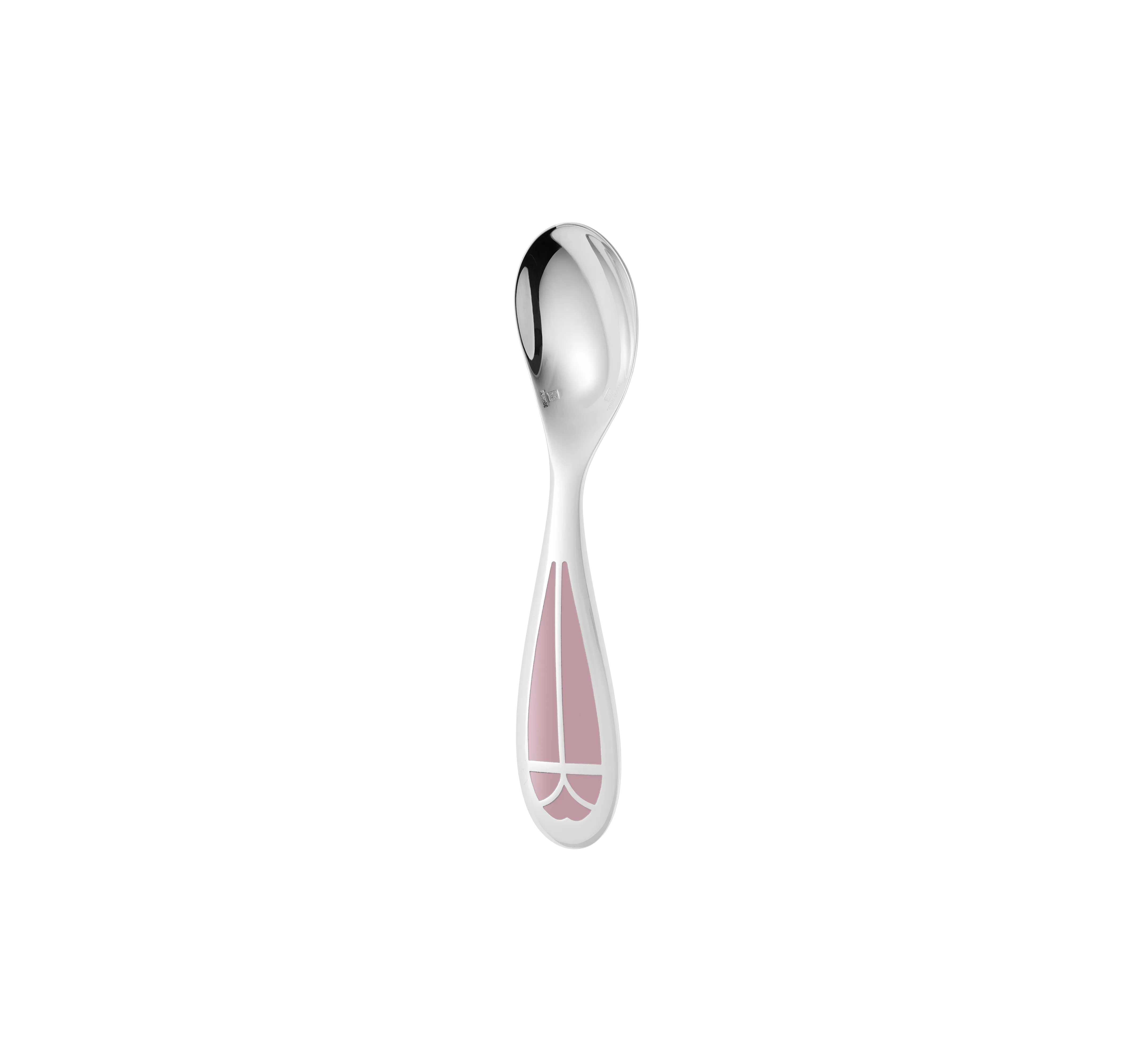 TALISMAN Silver plated Baby Spoon & Fork Set - Rose Quartz