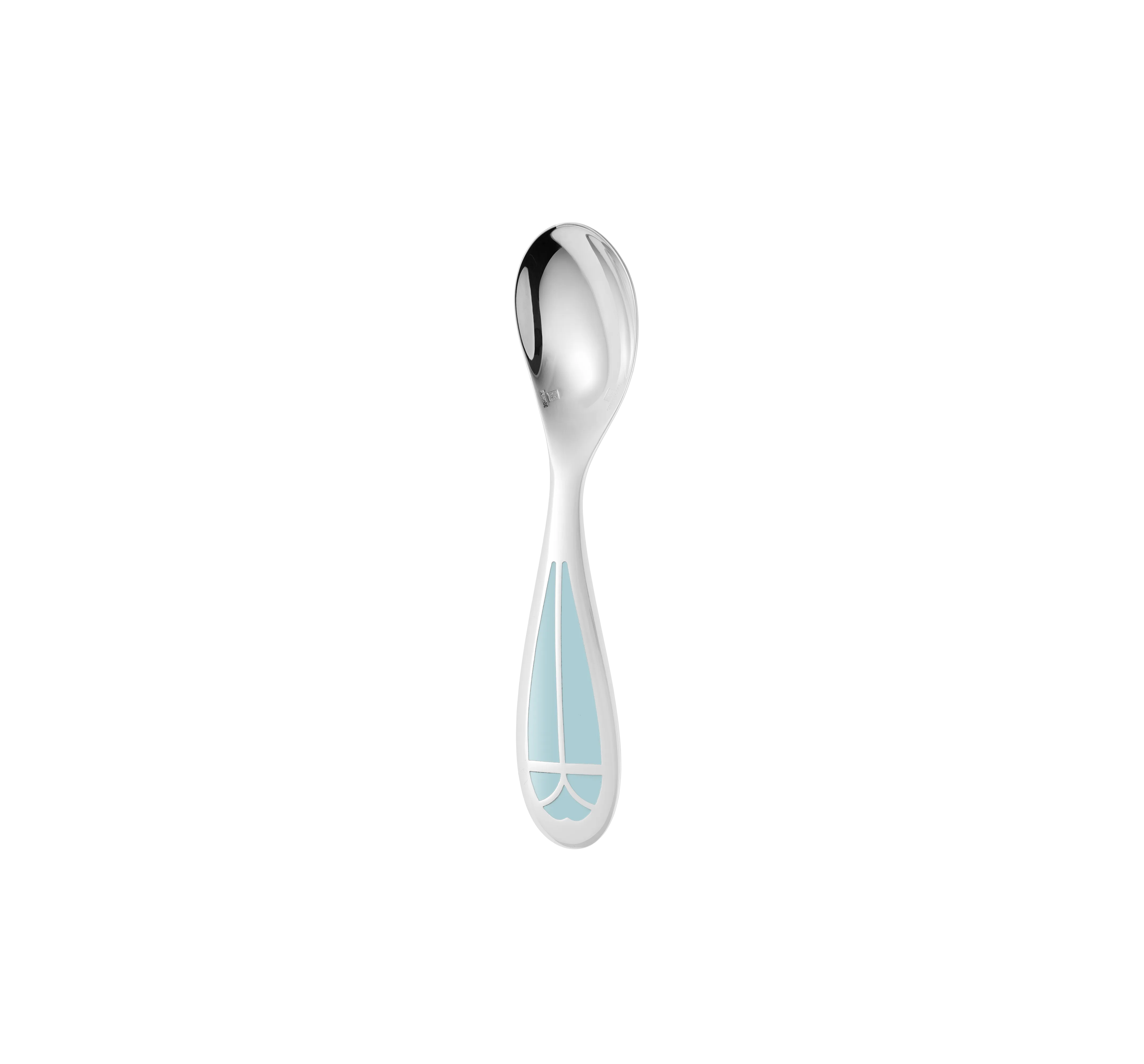 TALISMAN Silver plated Baby Spoon & Fork Set - Ice Blue